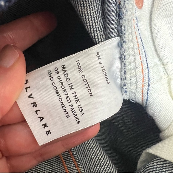 SLVRLAKE | London Jeans High Rise Straight Leg Dark Wash Size 25 - Picture 9 of 9